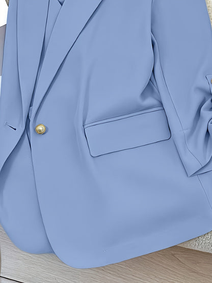Damen Blazer Anzugjacke mit Umlegekragen und 3/4-Ärmeln – Eleganter Business-Look für Alltag und Büro