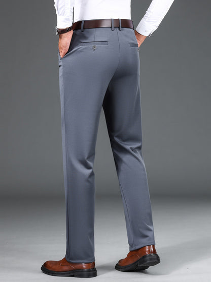 Herren Winterhose Business-Casual mit weichem Futter Grau