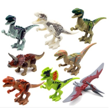 Kinder Dinosaurier Bausteine Figuren Bauset – Lernspielzeug für Jungen und Mädchen, spielerisch Tiere entdecken