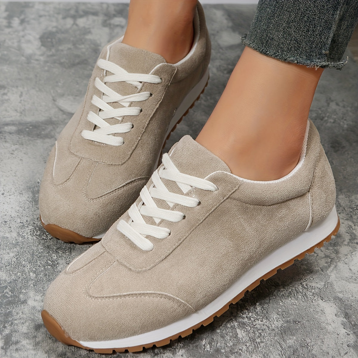 Damen Freizeitsneaker im sportlichen Retro-Look – Alltag & Freizeit
