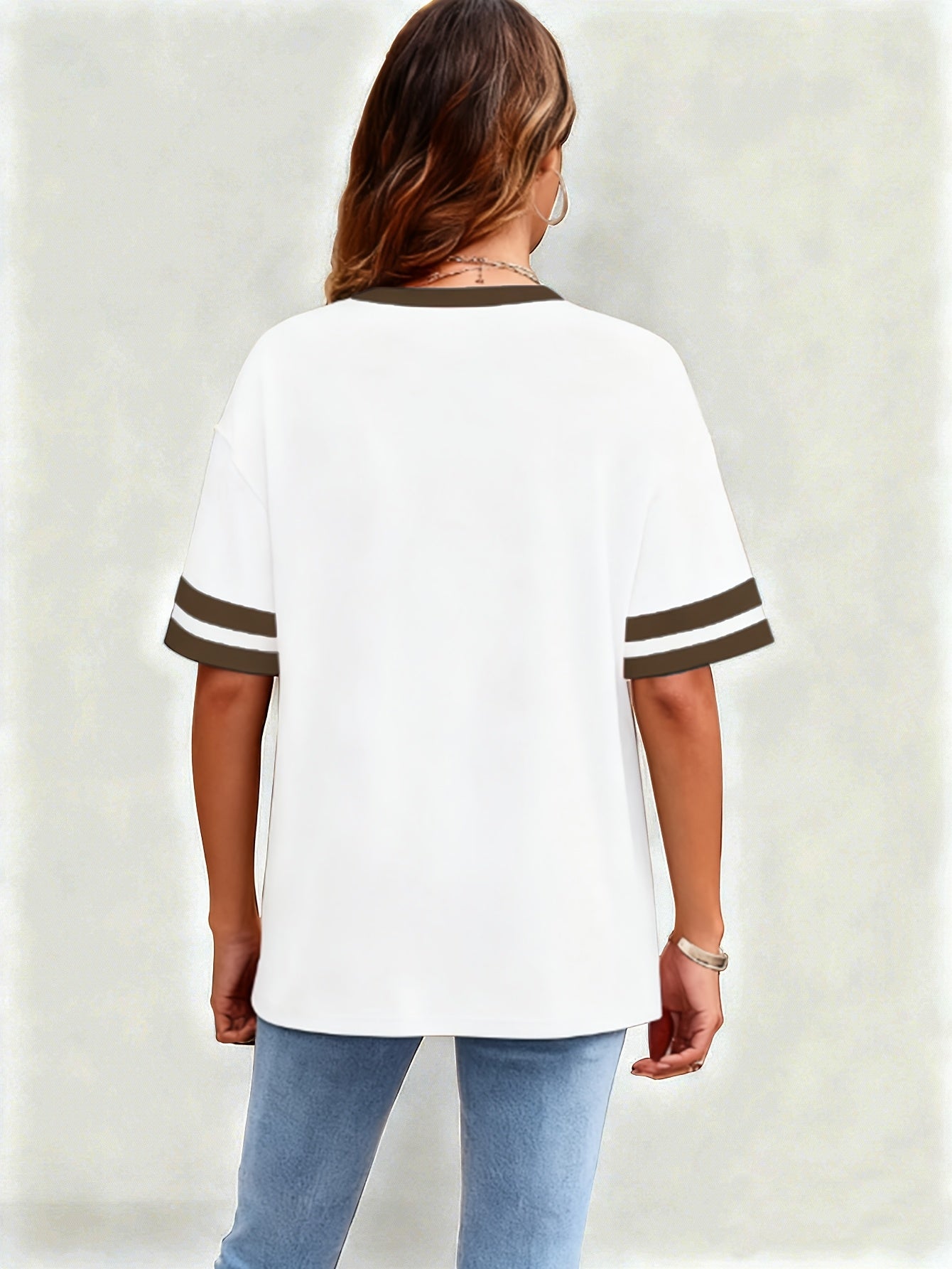 Damen T-Shirt mit Herz-Print, sportlich-lässiger Stil, ideal für Alltag und Freizeit