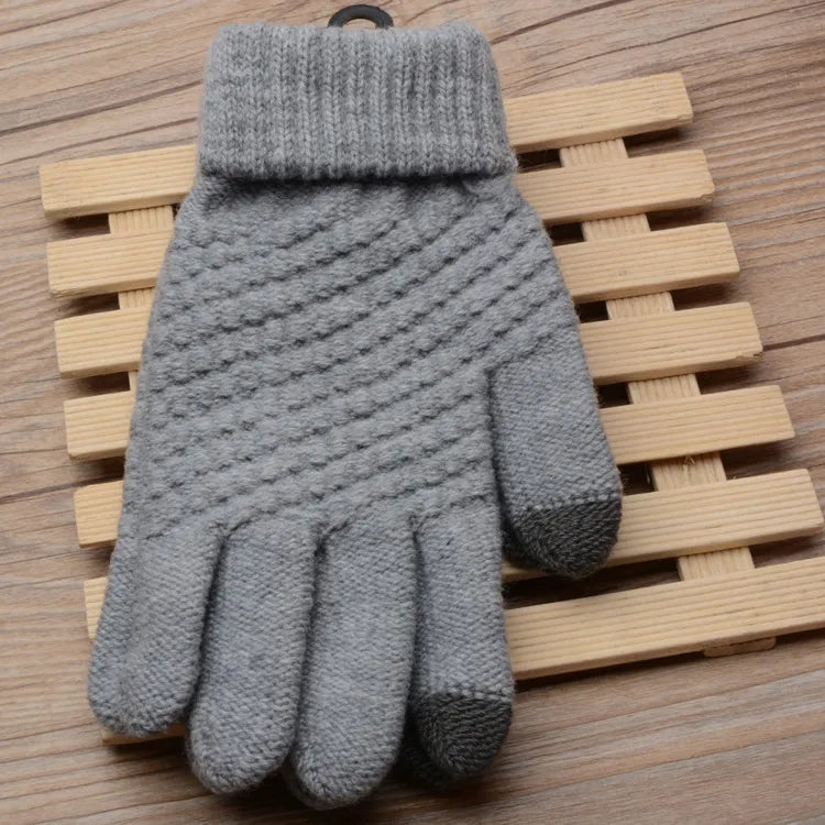 Unisex Winterhandschuhe Strick Touchscreen-Funktion
