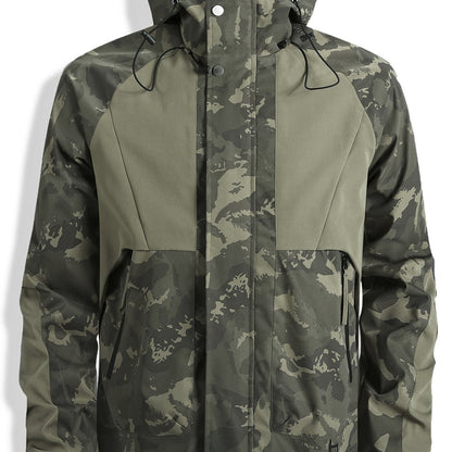 Herren Tarnmuster Jacke mit Kapuze – Grün Camouflage