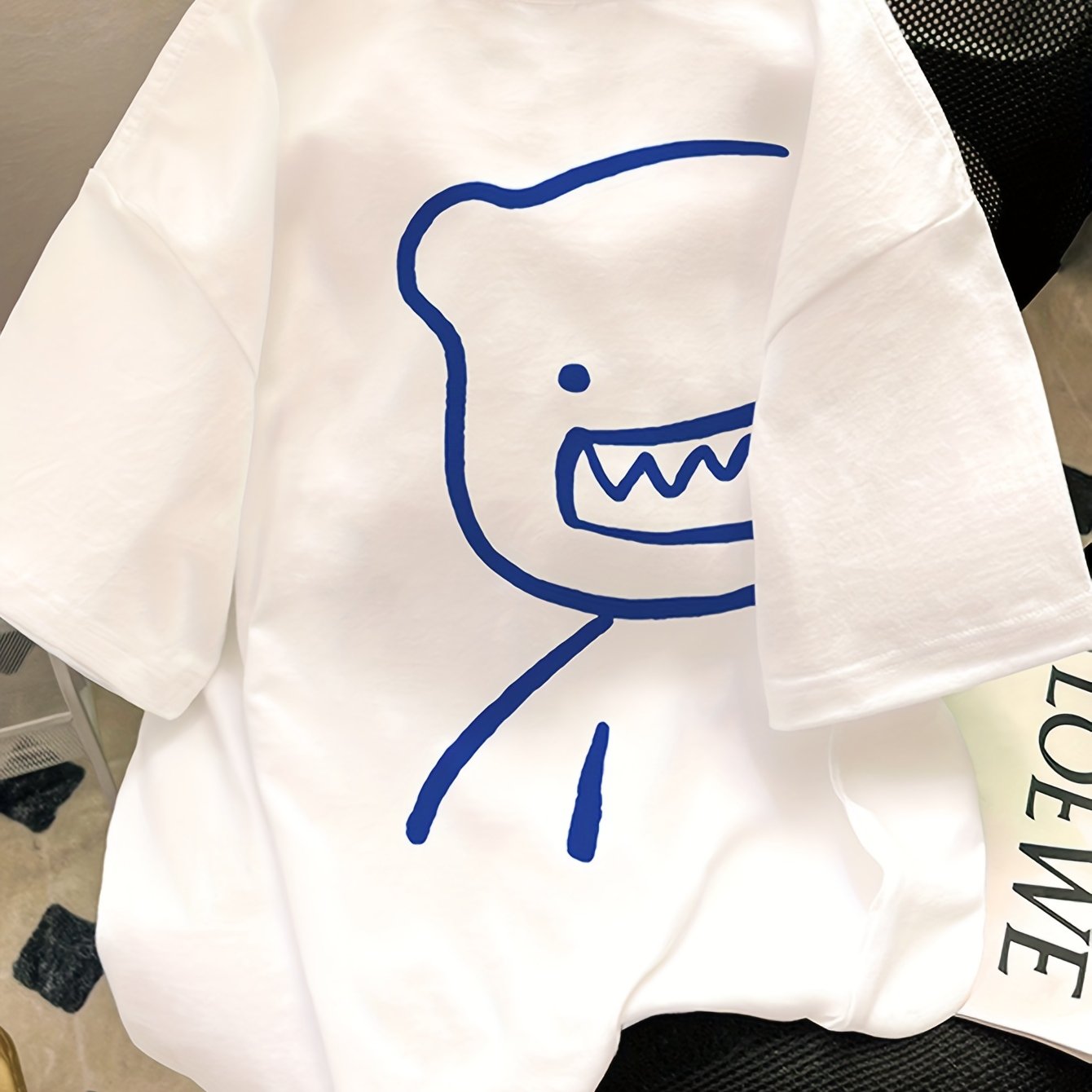 Herren Oversized Streetwear T-Shirt mit Bären Grafik und modernem Kunst-Design