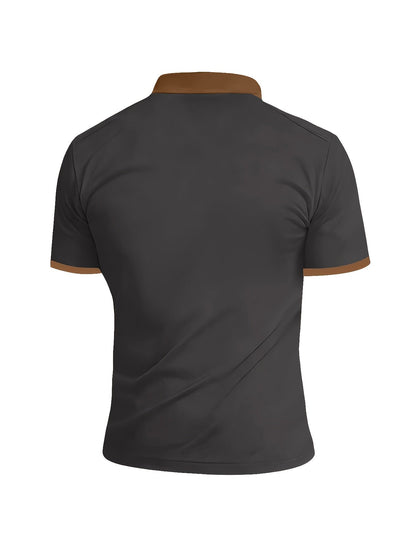 Herren Poloshirt mit modernem Stehkragen und Brusttasche – Stilvolles Freizeit- und Business-Oberteil