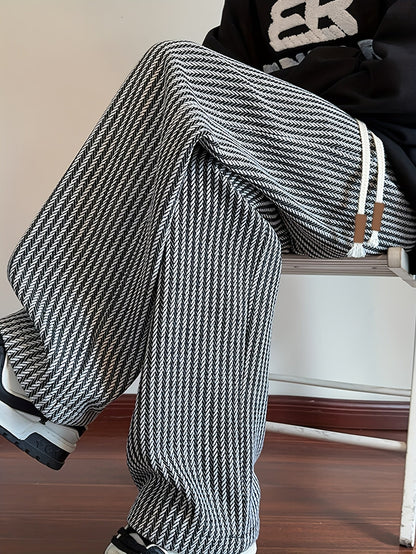 Herren Strickhose im angesagten Streetstyle, gerade geschnitten, lässig für Alltag & Freizeit