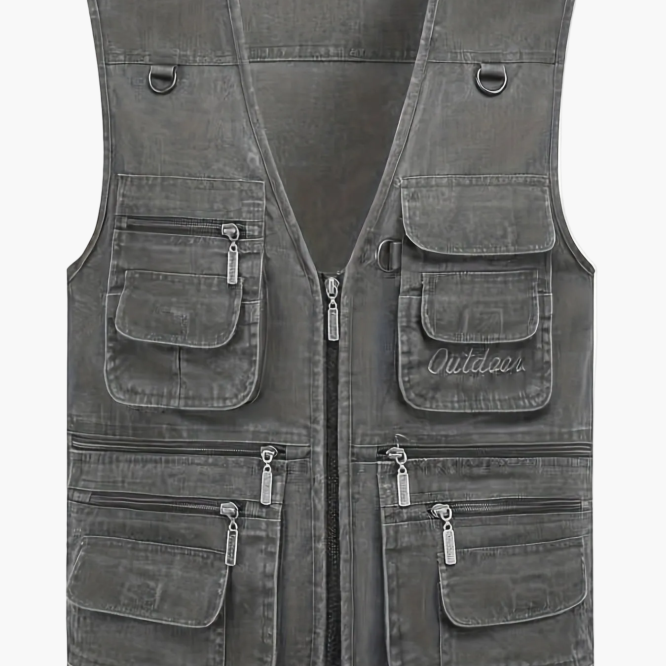 Herren Outdoor Freizeit Weste mit vielen Taschen – Angler-, Reise- & Fotografie-Weste, Utility Style