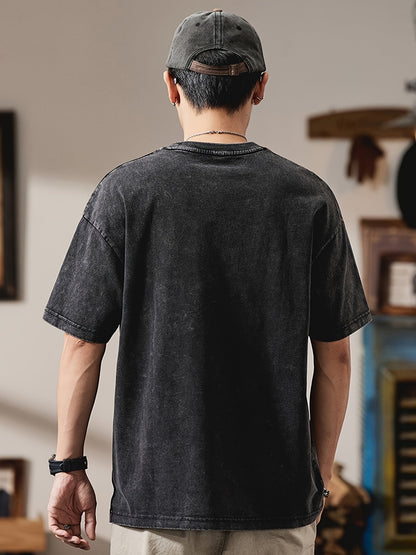 Herren Oversize Streetwear T-Shirt mit Prägung – Moderner Urban Style