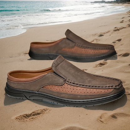 Herren Slip-On Loafer Freizeitstil – Offene Slipper für entspannten Komfort und smarten Look