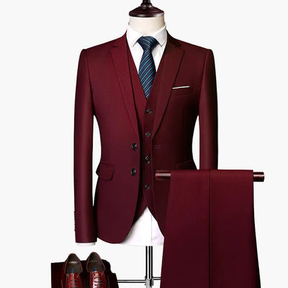 Herren Business Anzug 3-teilig Slim Fit – Elegantes Set für Hochzeit & Büro