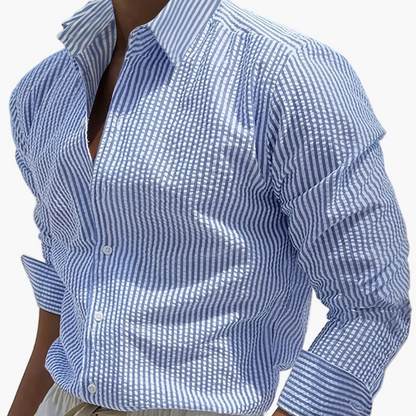 Herren Freizeithemd mit Streifenmuster – Eleganter Business- und Urlaubsstil