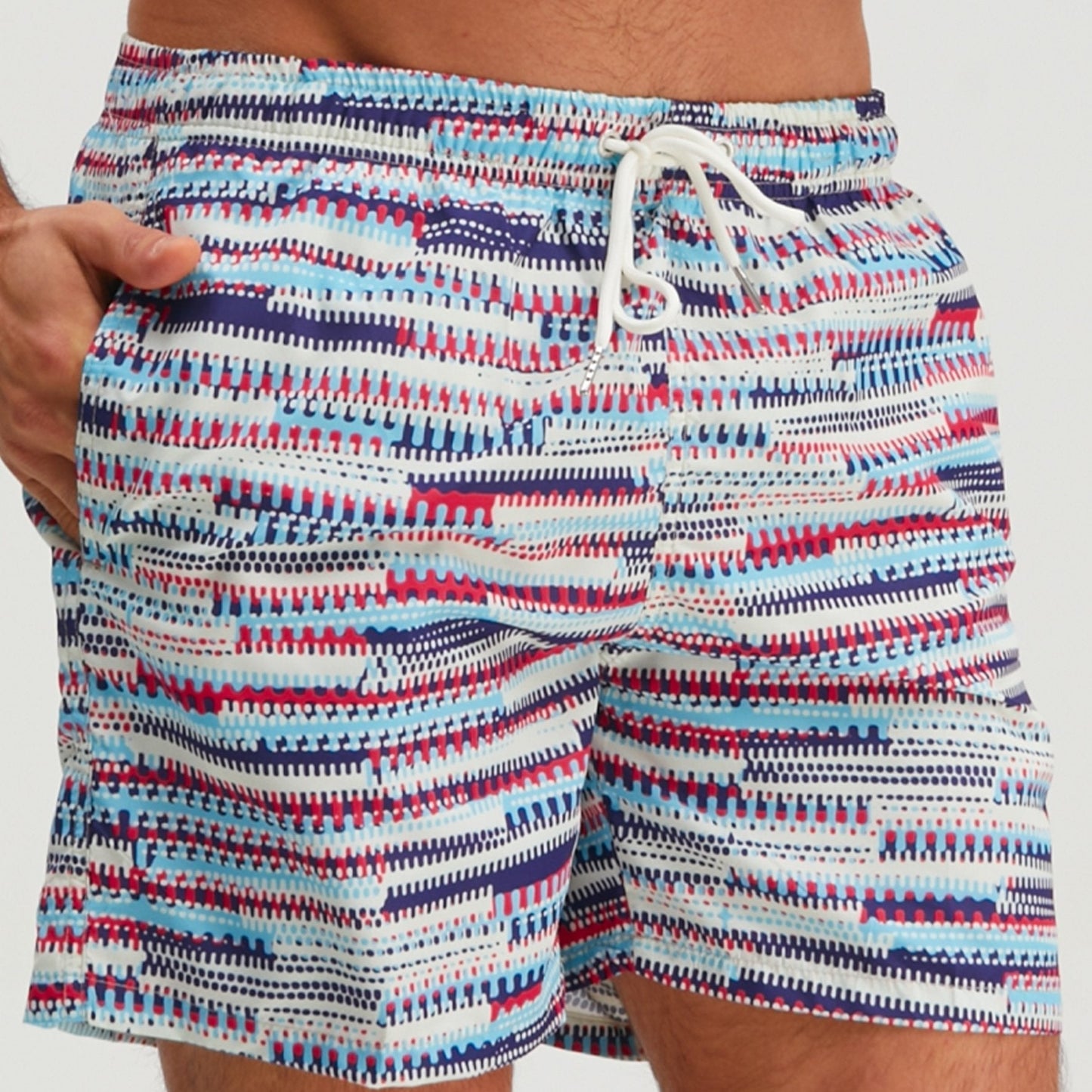 Herren Badeshorts Sportlich mit Modernem Muster – Perfekt für Strand & Freizeit