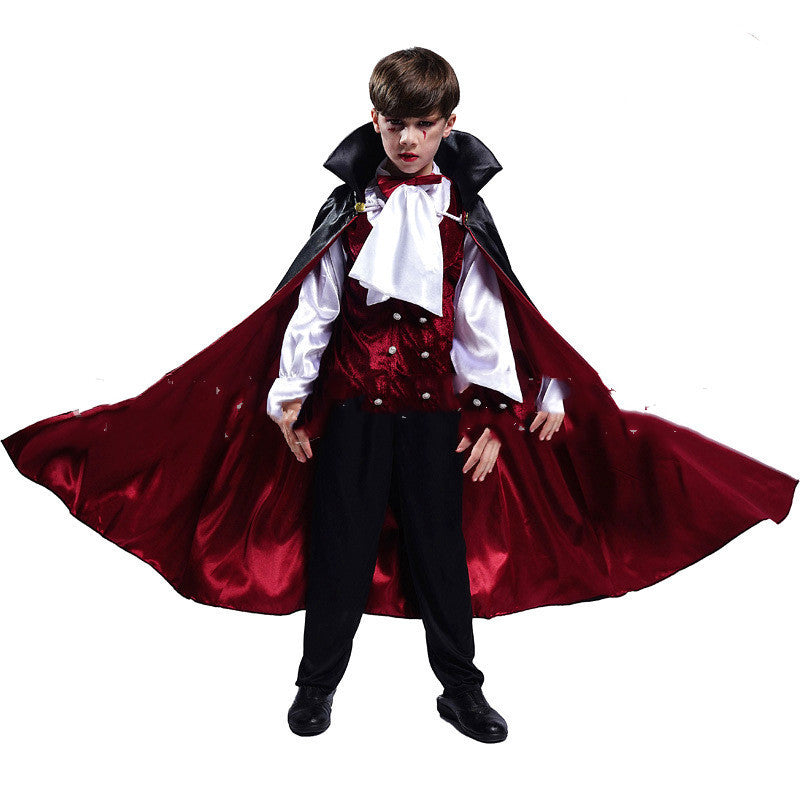 Kinder Halloween Vampir Kostüm – Jungen Dracula Kostüm für Halloween Party & Verkleidung