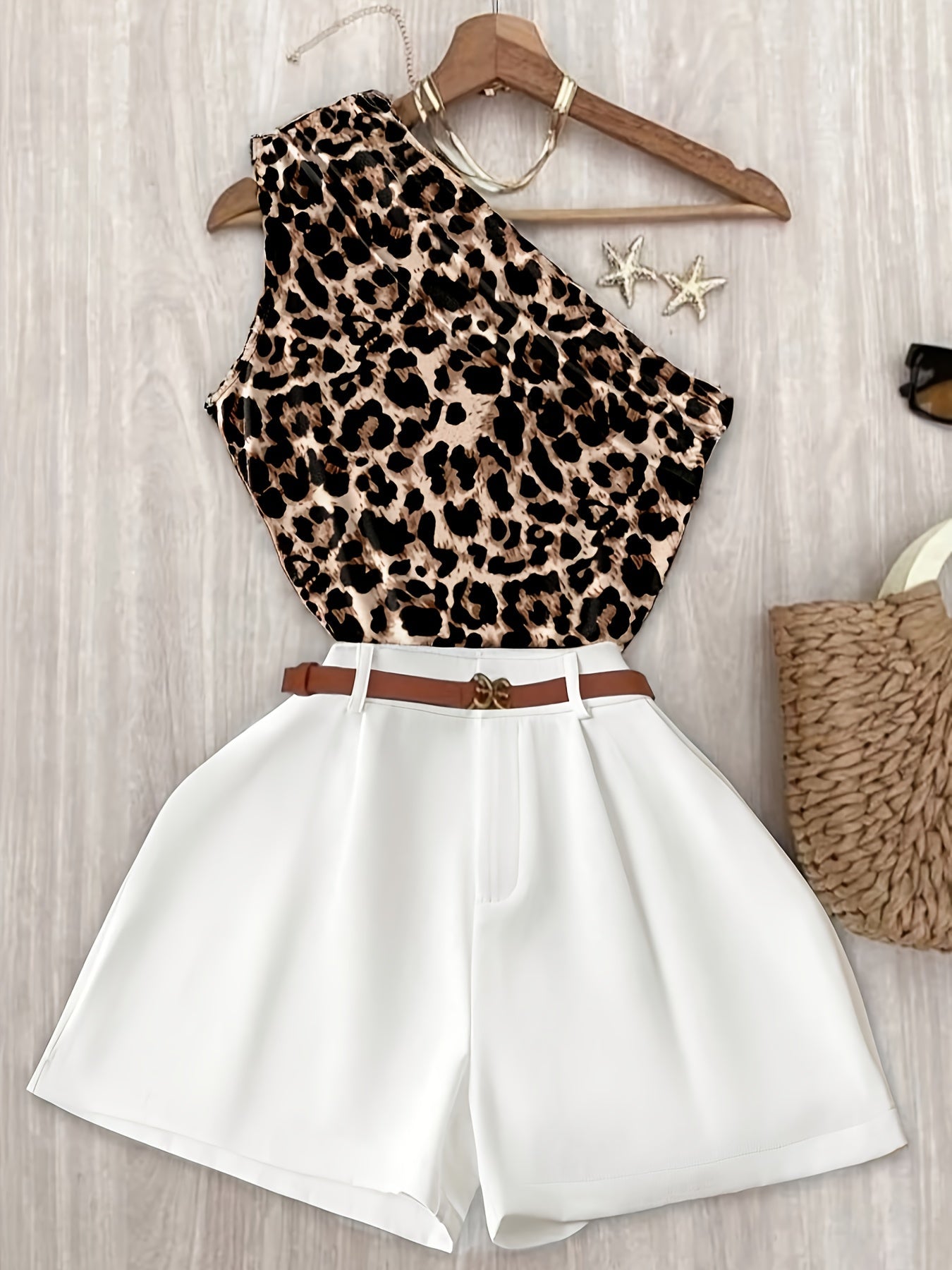 Damen Ein-Schulter Jumpsuit Elegant für Sommer und Freizeit