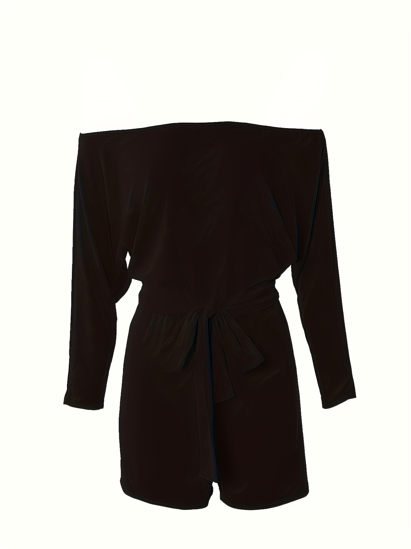 Damen Off-Shoulder Freizeit-Jumpsuit mit Taillengürtel – Eleganter Sommer Overall für Alltag und Urlaub