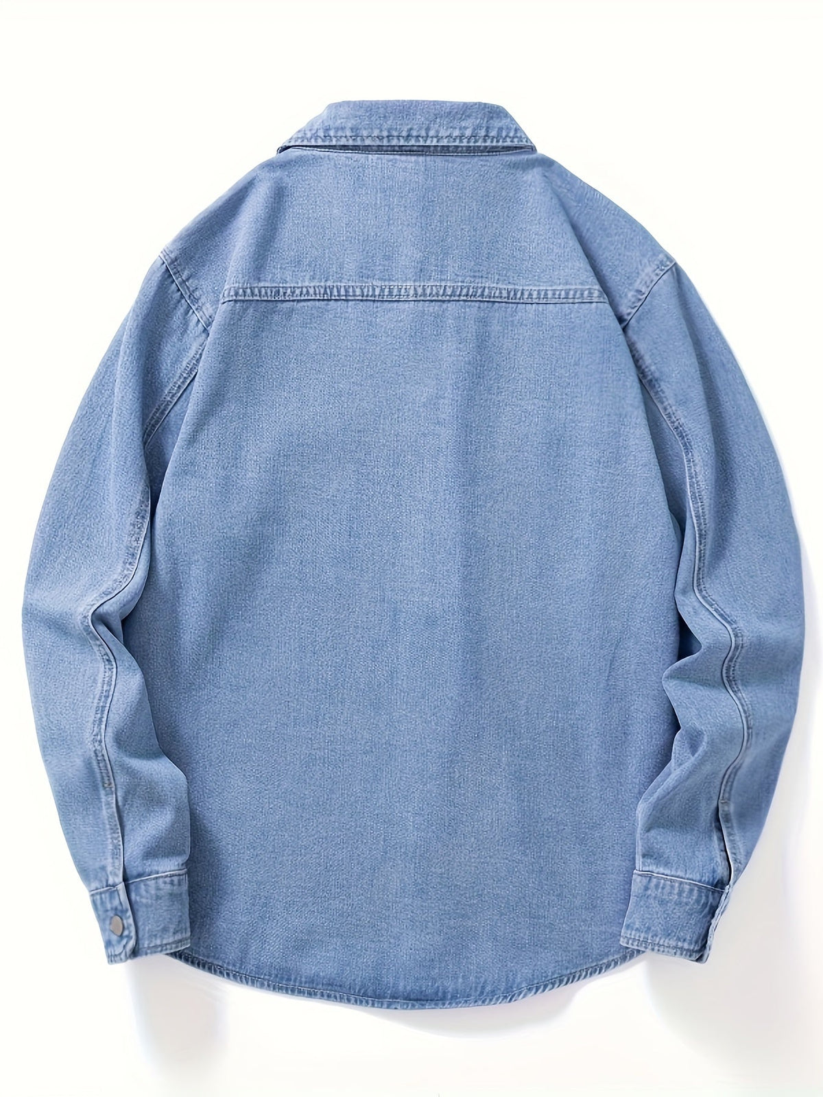 Jeanshemd Herren Hemd Denim Shirt Langarm Casual Freizeithemd mit Brusttaschen