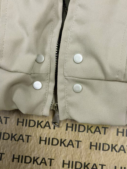 Herren Jacke mit Kapuze und Kunstpelzbesatz Grau