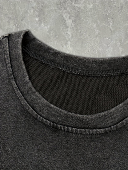 Damen T-Shirt mit Blumenstickerei und Vintage-Look – Freizeit & Alltagsstil