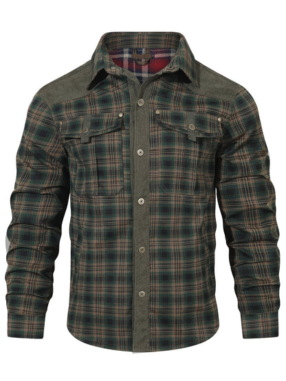 Herren Outdoor Holzfällerhemd im Karomuster – Lässige Arbeitsjacke für Freizeit und Alltag