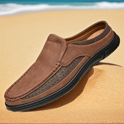 Herren Slip-On Loafer Freizeitstil – Offene Slipper für entspannten Komfort und smarten Look