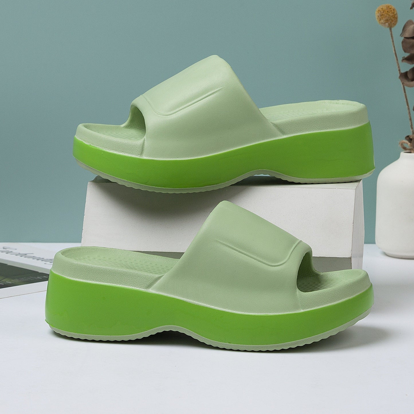 Damen Plateau-Slipper – Bequeme Sommerschuhe für Freizeit & Alltag