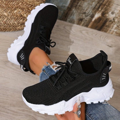 Damen Sneaker Sportlich Bequem Alltag Freizeit Trendige Turnschuhe