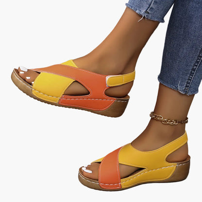 Damen Komfort-Wandersandalen – Modische Freizeit-Sandalen mit Keilabsatz für Alltag und Urlaub
