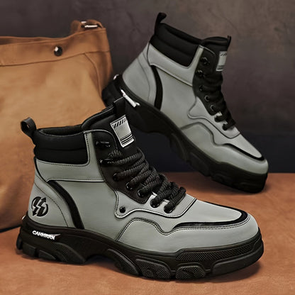 Unisex Winterstiefel Schnürschuh, robuster Wanderschuh, hoher Schaft, rutschfeste Sohle