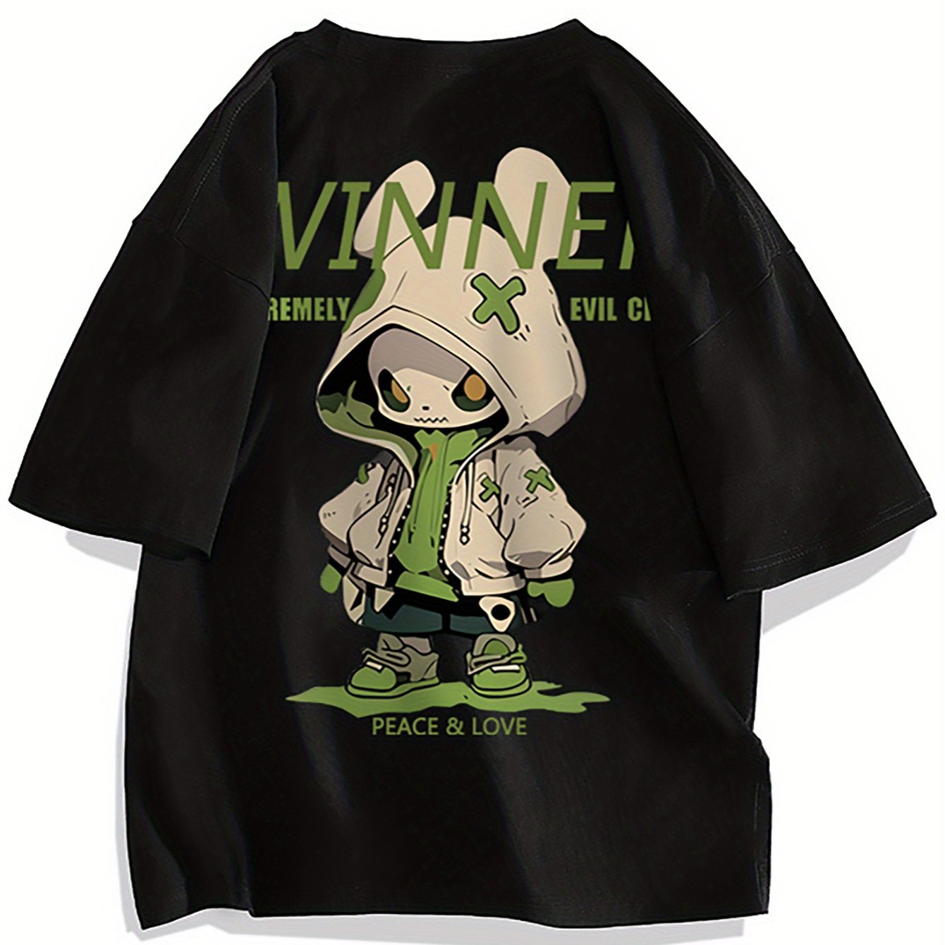 Herren Streetwear Oversize T-Shirt mit Cartoon-Print und Urban Style