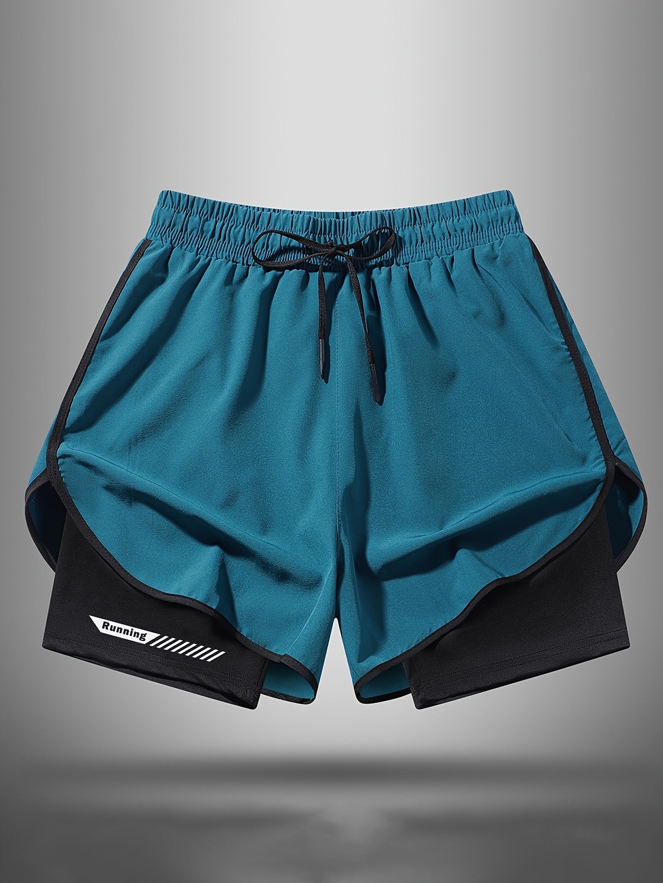 Herren Laufshorts 2-in-1 Sport Fitness Trainingsshorts mit Innenhose