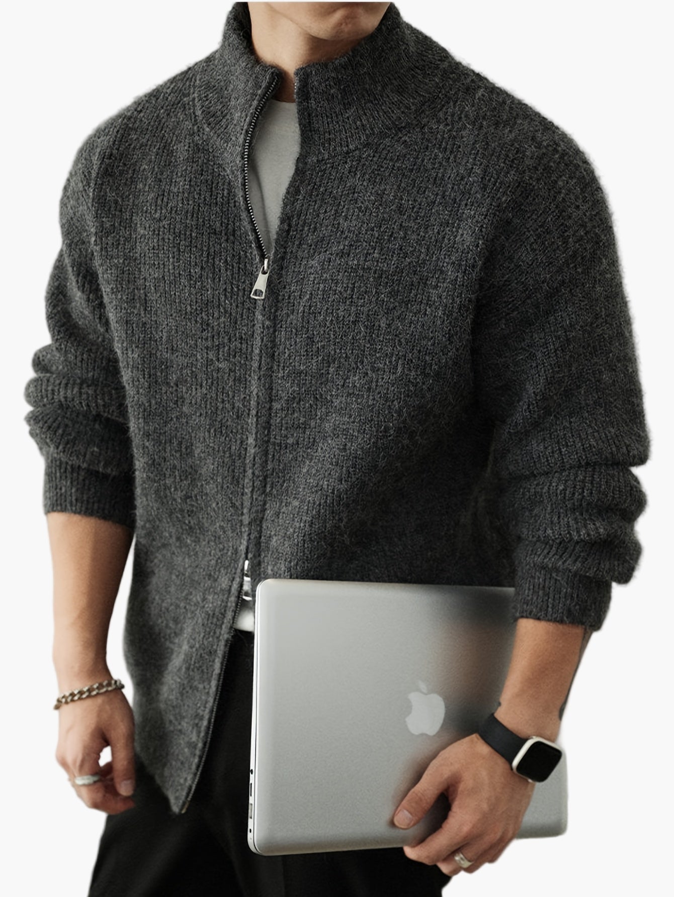 Herren Strickjacke mit Reißverschluss – Lässiger Pullover im modernen Design für Alltag und Freizeit