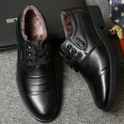 Herren Winterschuhe mit Schnürung und Futter – Warm & Elegant