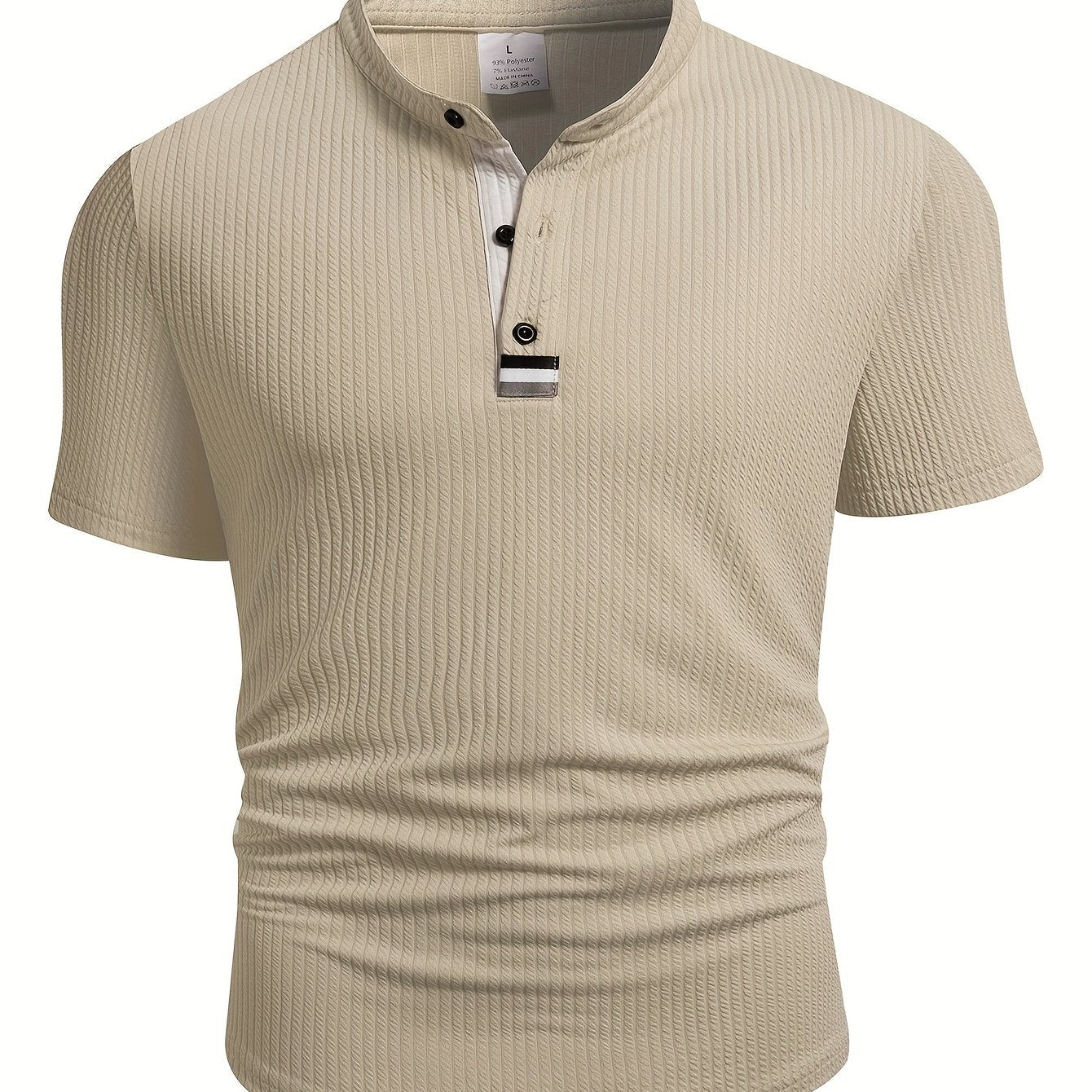 Herren Poloshirt mit Stehkragen und Knopfleiste – Modernes Freizeit- und Business-Oberteil