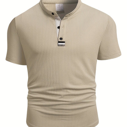Herren Poloshirt mit Stehkragen und Knopfleiste – Modernes Freizeit- und Business-Oberteil