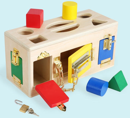 Montessori Formensortierbox aus Holz für Kinder – Lernspielzeug zur Förderung der Feinmotorik