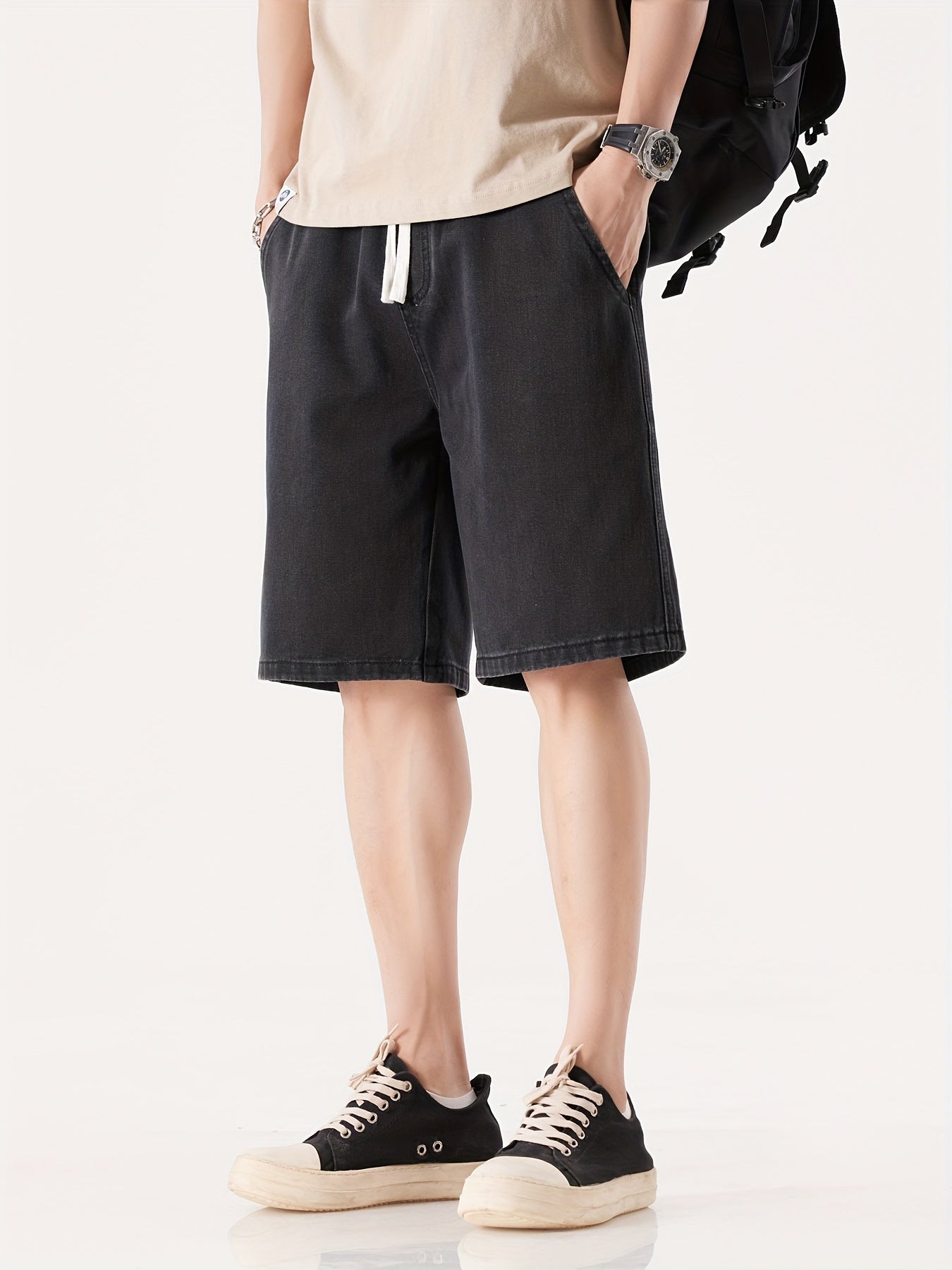 Herren Denim Shorts Lockerer Schnitt für Freizeit und Alltag