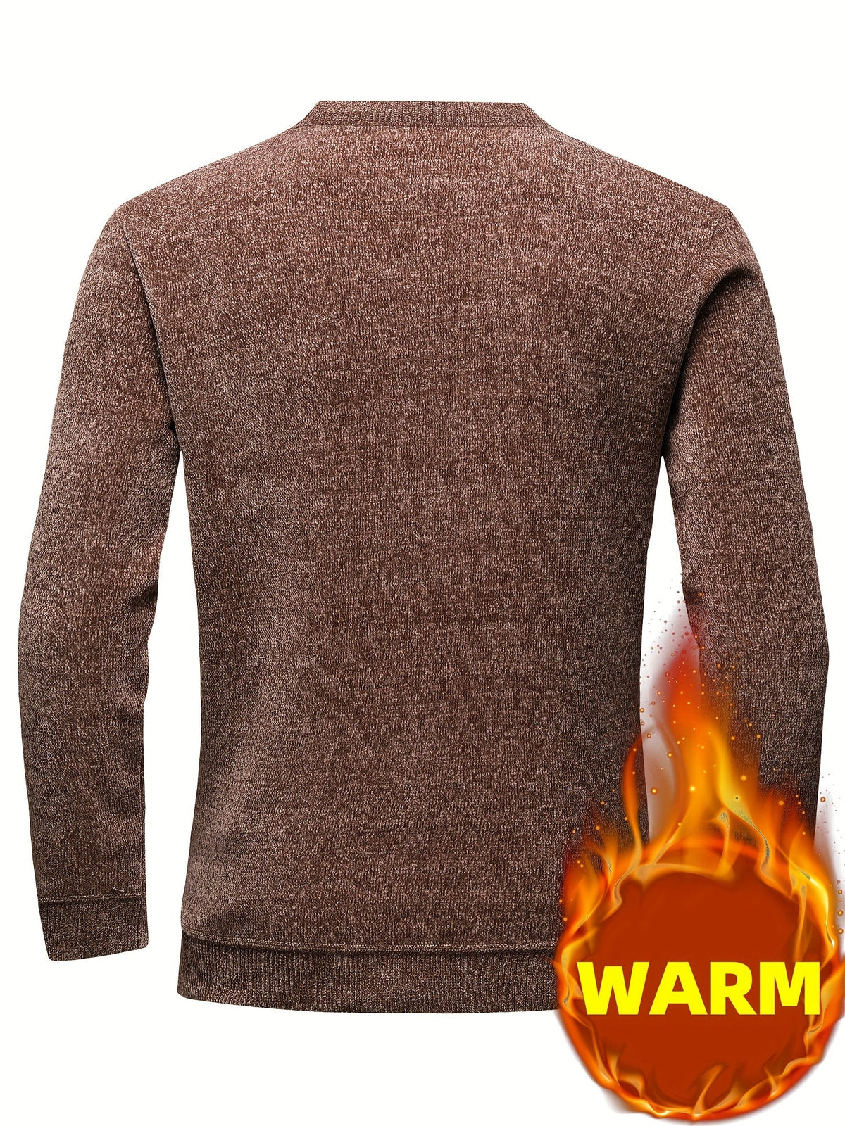 Herren Pullover Rundhals Langarm Strickpullover mit Streifenmuster