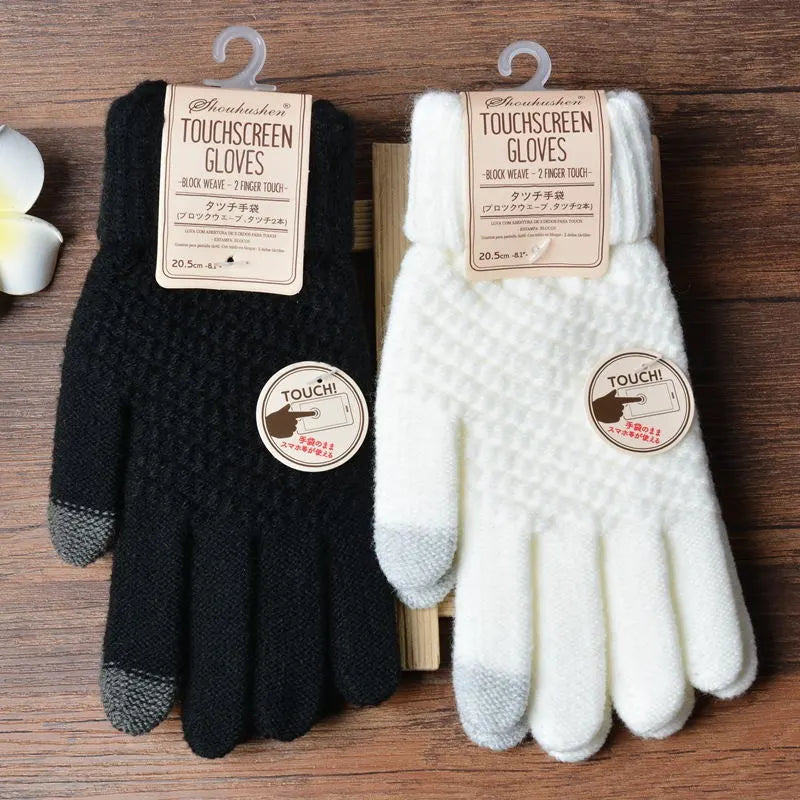 Unisex Winterhandschuhe Strick Touchscreen-Funktion