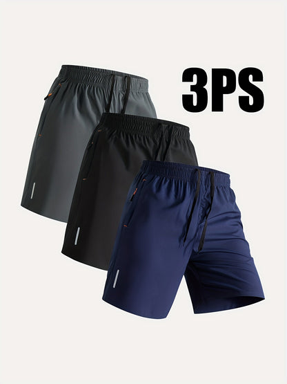 Herren Fitness Shorts 3er Pack – Sportliche Trainingsshorts für Gym & Laufen