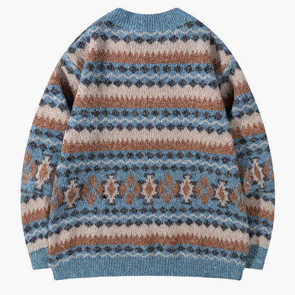 Herren Strickpullover im Retro Fair Isle Stil – Lässiger Winterpullover für Alltag & Freizeit