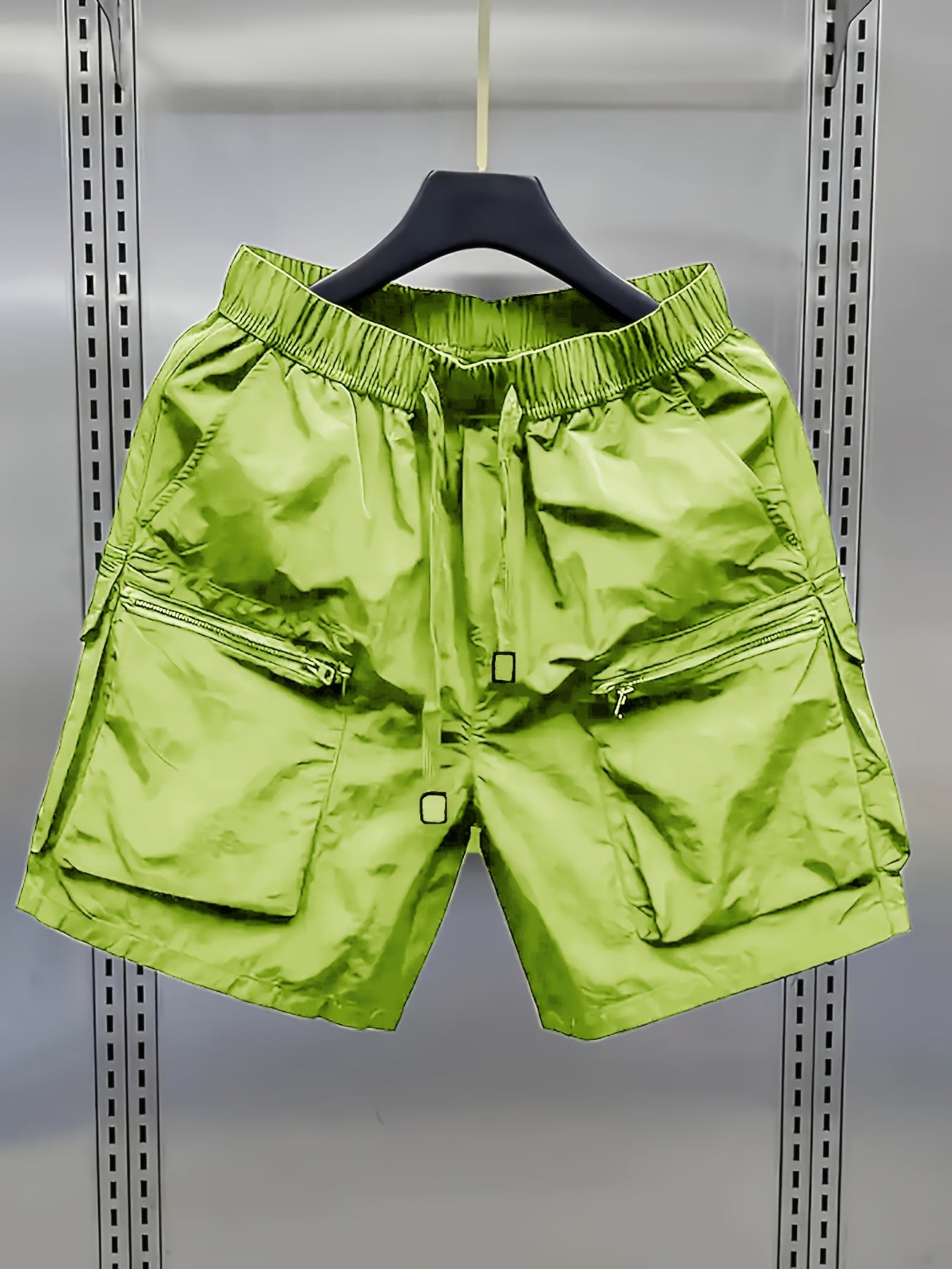 Herren Cargo Shorts mit großen Taschen und Zipper, lässiger Streetwear-Look