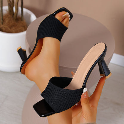 Damen High Heel Mules mit Absatz und modernem Design – Elegante Slip-Ons für Alltag & Anlass