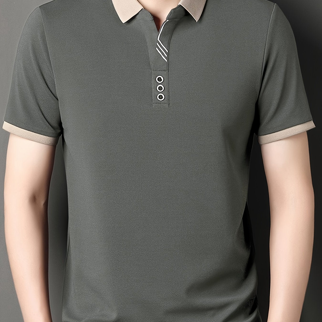 Herren Polo-Shirt mit Kontrastkragen – Stilvolles Freizeit- und Business-Oberteil