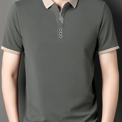 Herren Polo-Shirt mit Kontrastkragen – Stilvolles Freizeit- und Business-Oberteil