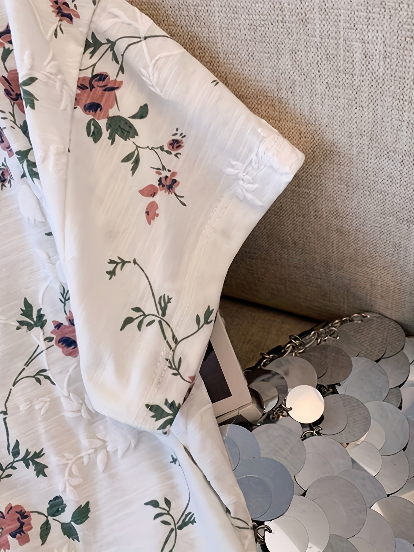 Damen T-Shirt mit Blumenmuster und lockerem Chic-Stil – Ideal für Frühling und Sommer