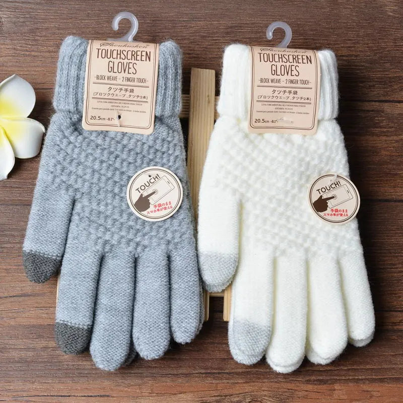 Unisex Strick Touchscreen-Handschuhe in verschiedenen Farben
