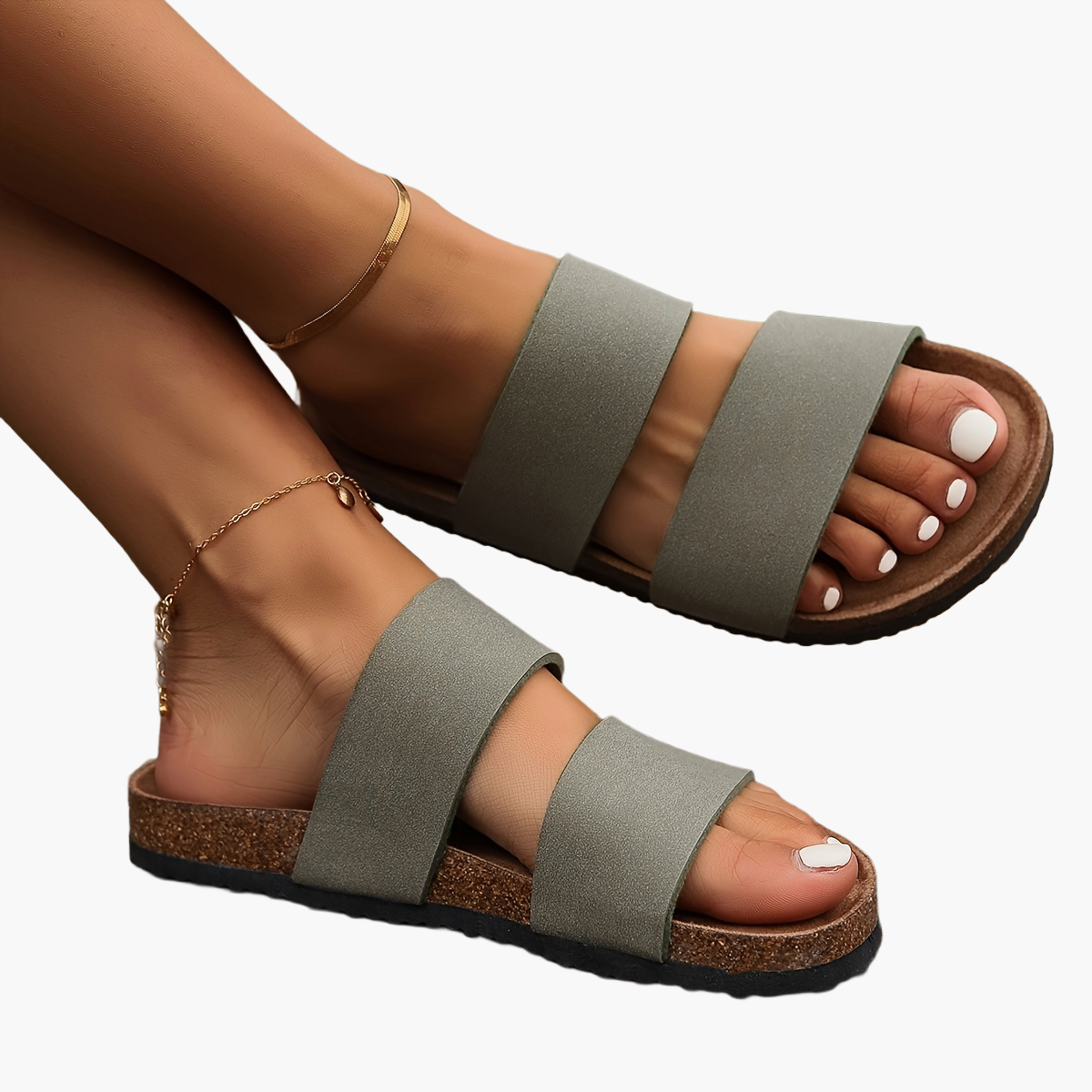 Damen Komfort-Sandalen mit Doppelriemen – Lässige Sommerschuhe für Freizeit & Alltag