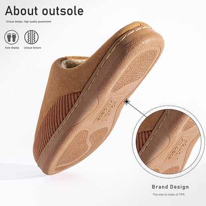 Unisex Hausschuhe Slipper gefüttert Rutschfeste Sohle
