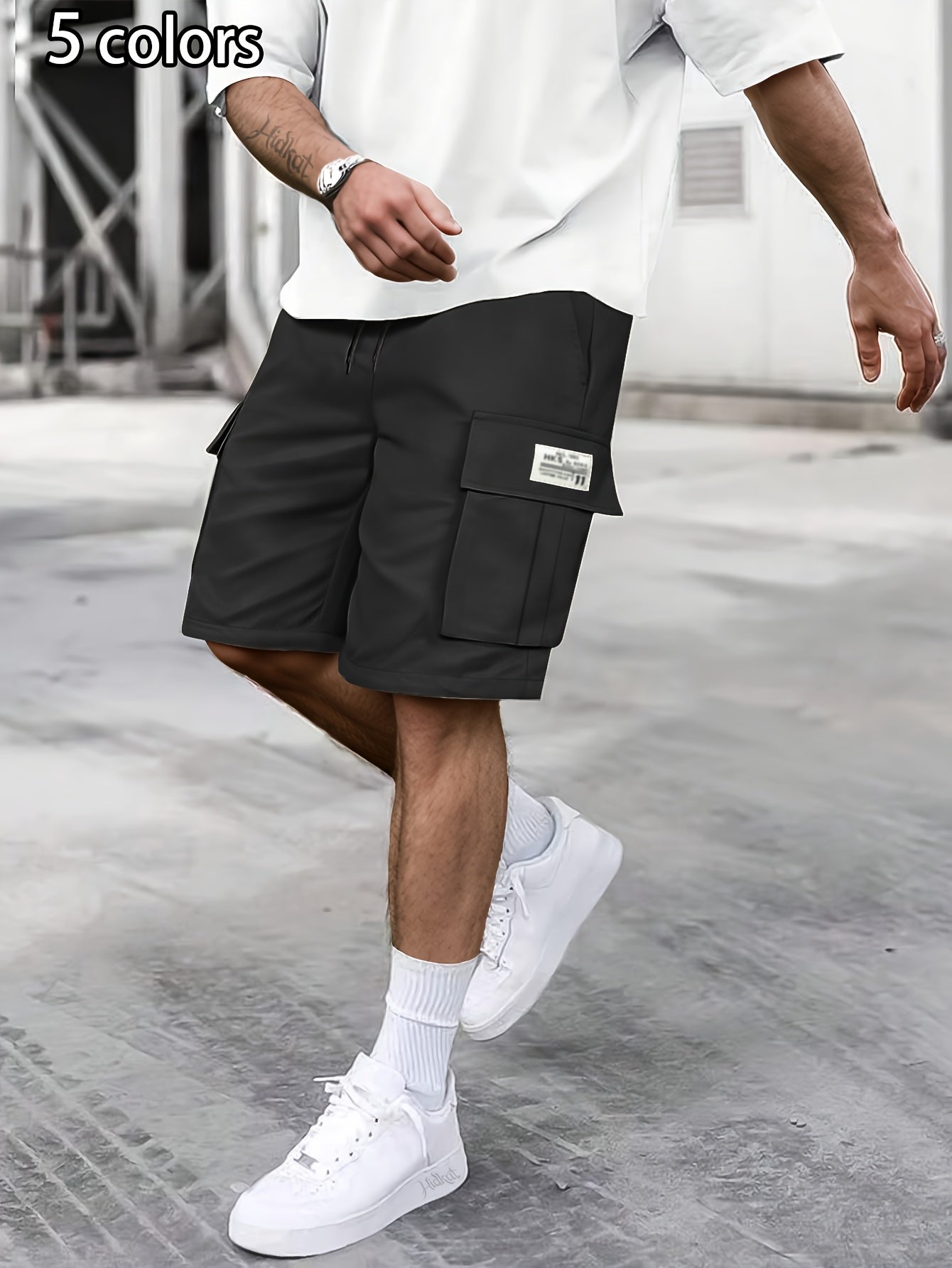 Herren Cargo Shorts Freizeit Streetwear mit Tasche – Lässige Sommer Bermuda für Alltag und Sport