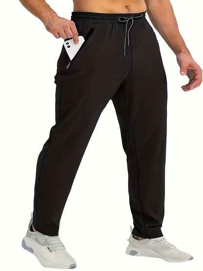 Herren Jogginghose Set – Sportliche Freizeithosen mit Reißverschlusstaschen für Alltag und Training